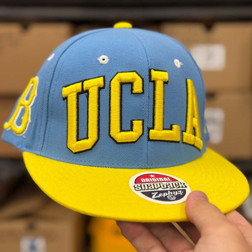 Zephyr UCLA Bruins Snapback Hat Light Blue Gold Arch Letters NCAA NWT